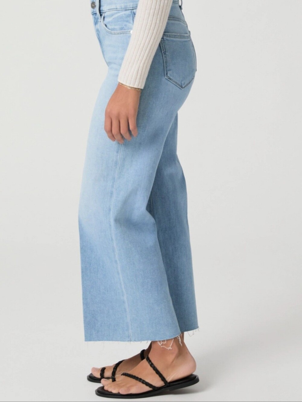 🛍 NWT Paige Anessa Park Avenue Wide Leg Jean High-rise Relaxed Denim Size 26P - Picture 2 of 16